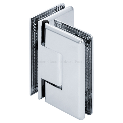 Standard Duty Beveled Edge  90 Degree Glass to Glass Shower Hinge