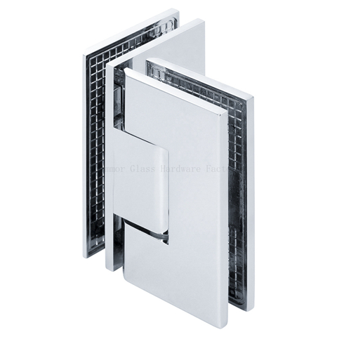 Standard Duty Square Corner 90 Degree Glass to Glass Shower Hinge