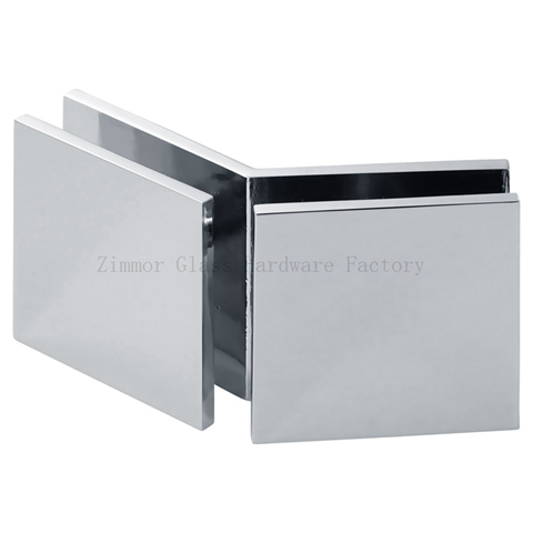 Square Corner 135 Degree Glass to Glass Shower Glass Clamp