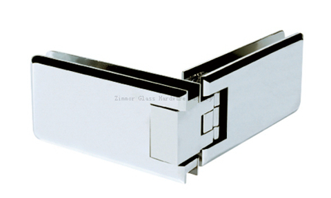 Adjustable Rectangular Beveled Edge 90 Degree Glass to Glass Shower  Hinge