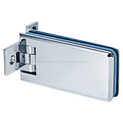 Adjustable Rectangular Beveled Edge Wall Mount Back Plate Shower Hinge