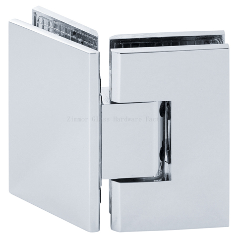 Adjustable Standard Duty Square Corner 135 Degree Glass to Glass Shower Hinge.